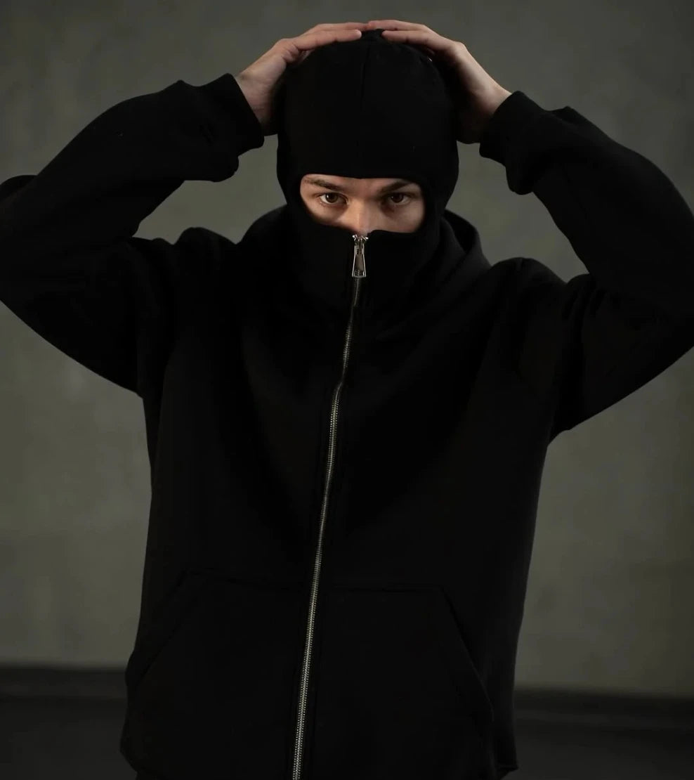Unisex Zip Up Hoodie with Face Mask