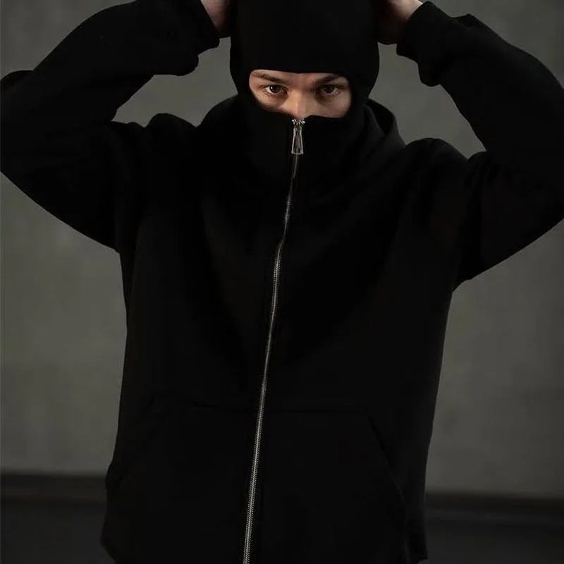 Unisex Zip Up Hoodie with Face Mask