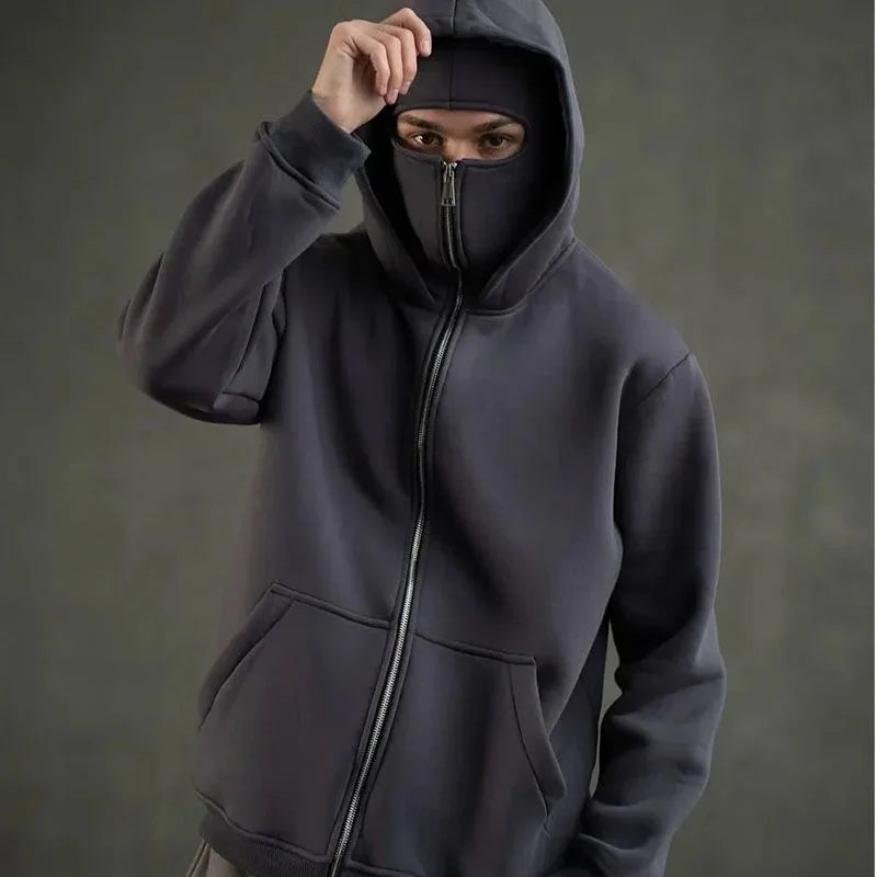 Unisex Zip Up Hoodie with Face Mask