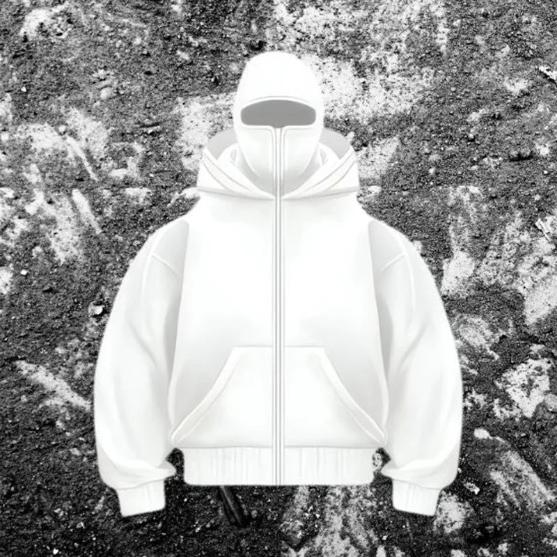 Unisex Zip Up Hoodie with Face Mask