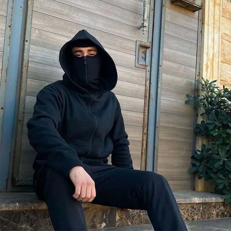 Unisex Zip Up Hoodie with Face Mask