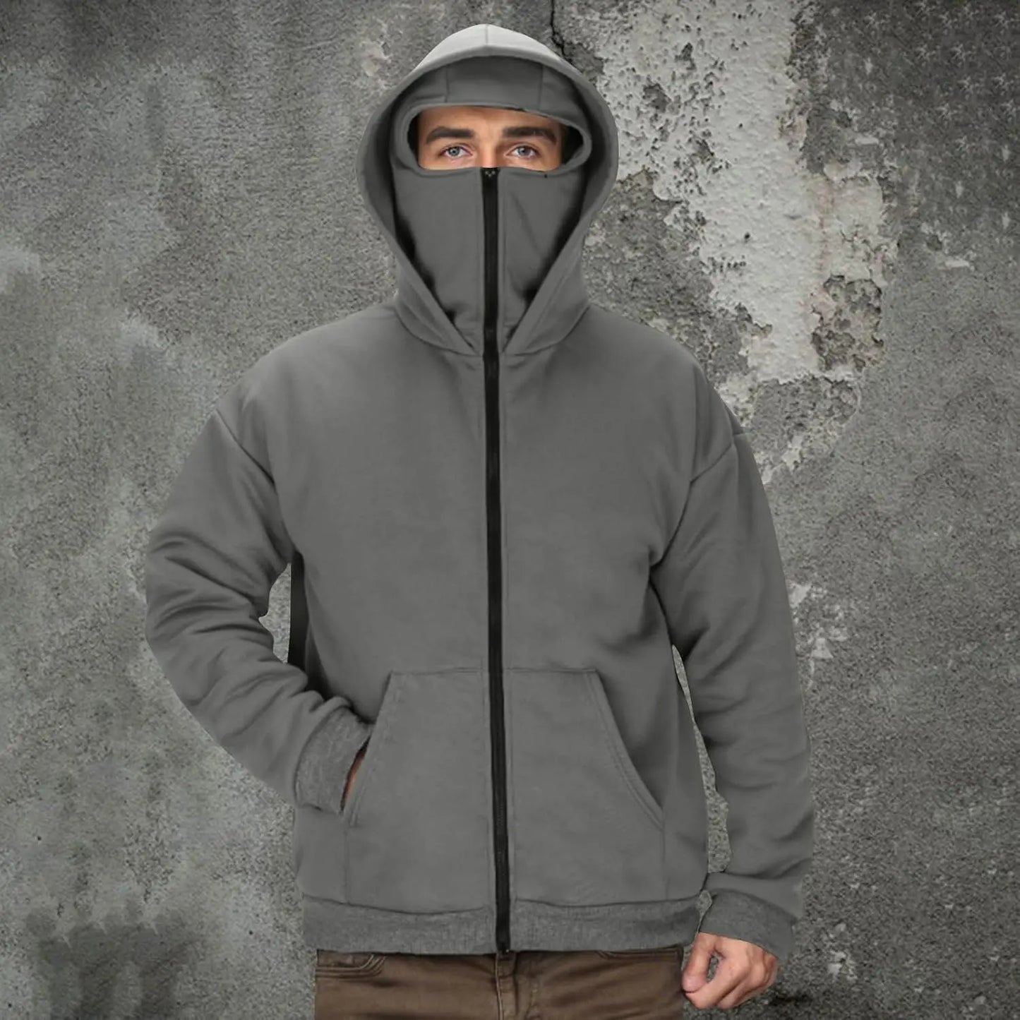 Unisex Zip Up Hoodie with Face Mask