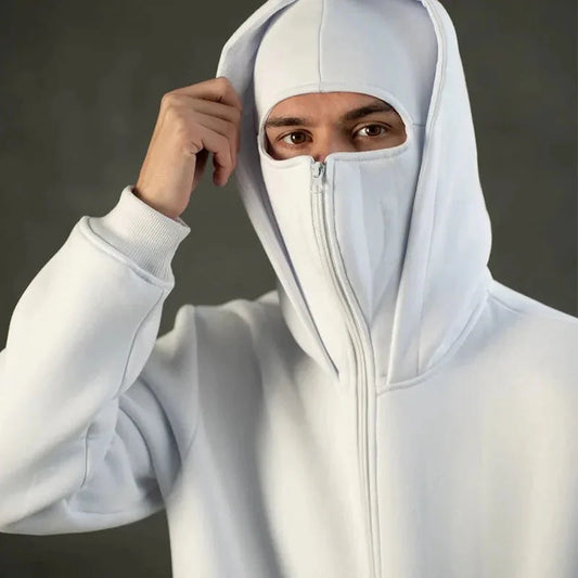 Unisex Zip Up Hoodie with Face Mask