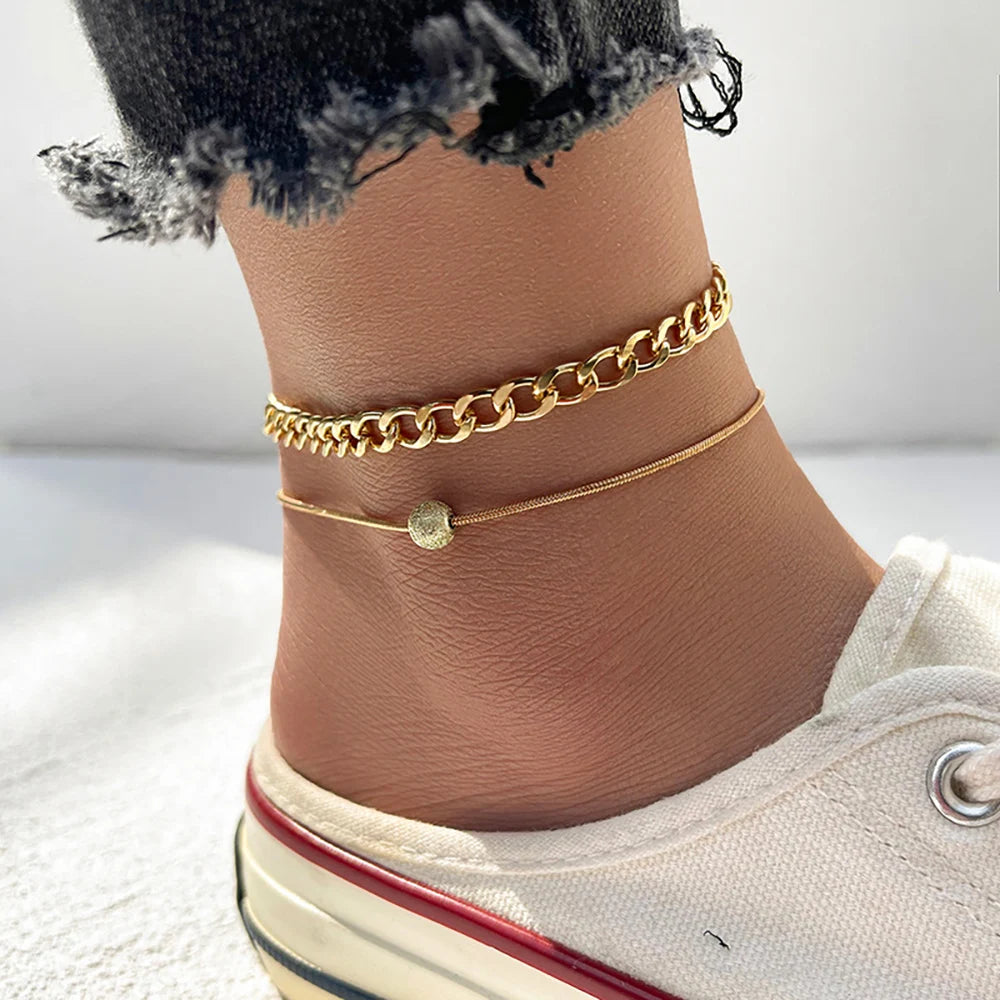 Bohemian Butterfly Anklet Set For Women