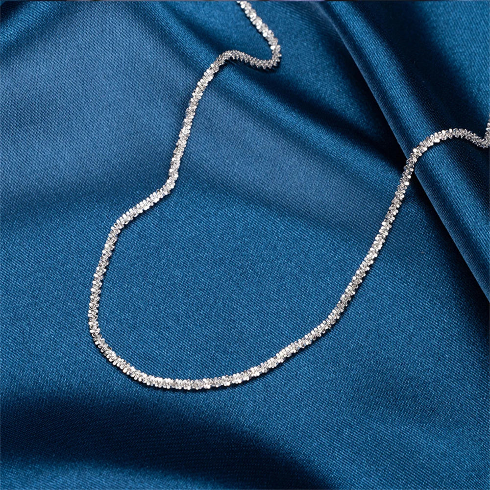 2PCS Shiny Sparkling Simple Silver Color Anklet