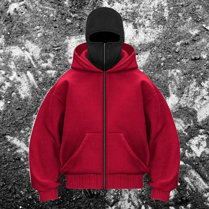 Unisex Zip Up Hoodie with Face Mask