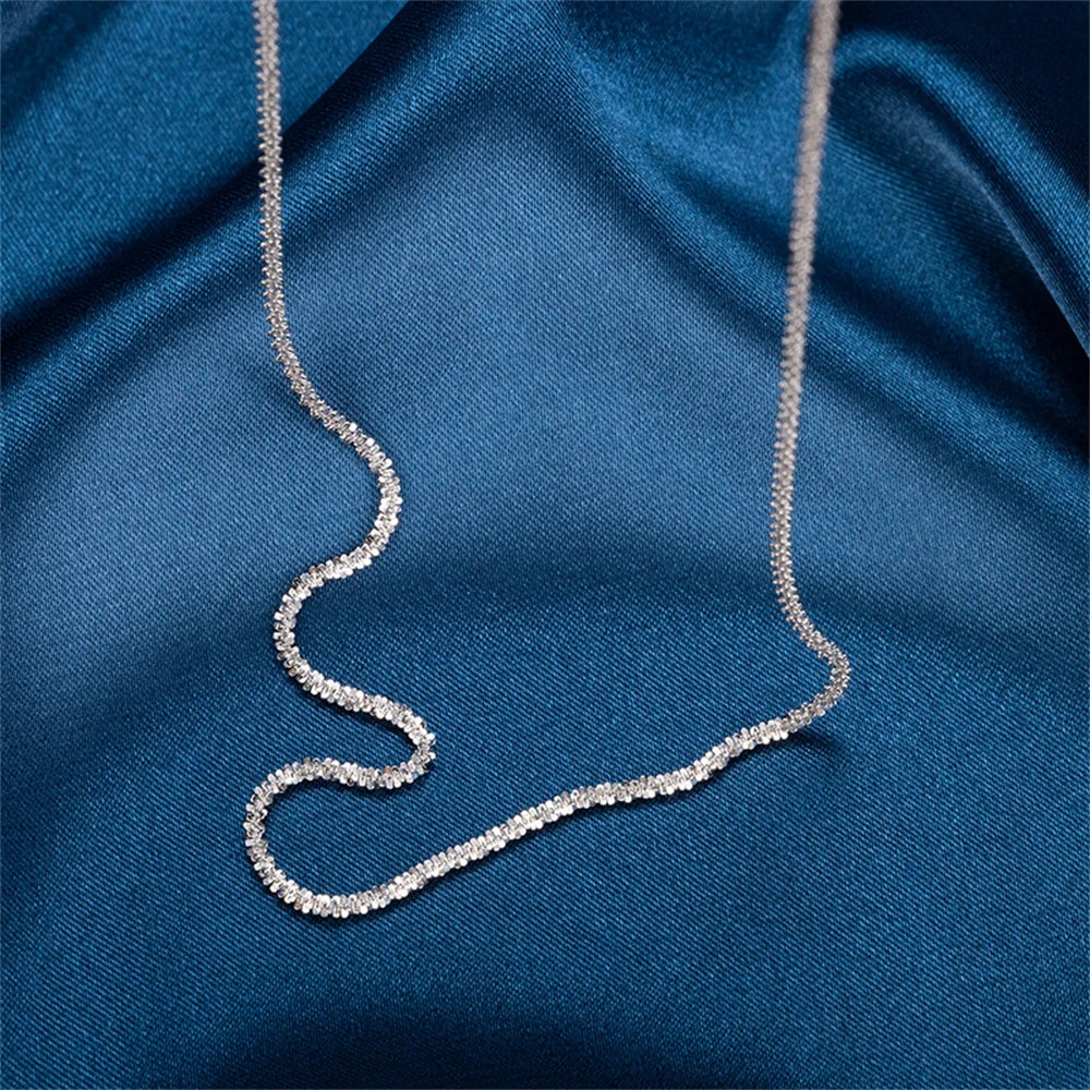 2PCS Shiny Sparkling Simple Silver Color Anklet